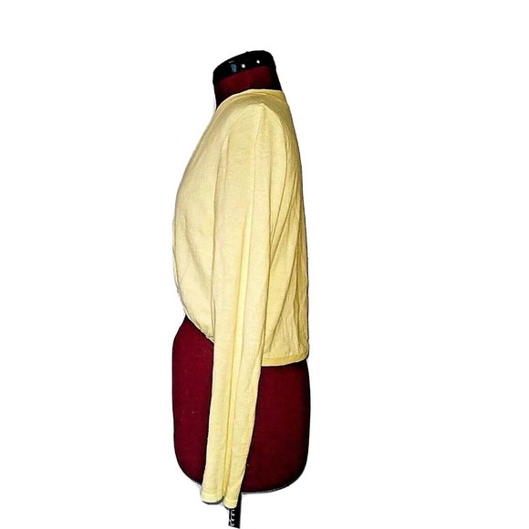 CAbi Womens Prepster Cardigan Size Small Yellow Cropped - Picture 3 of 8